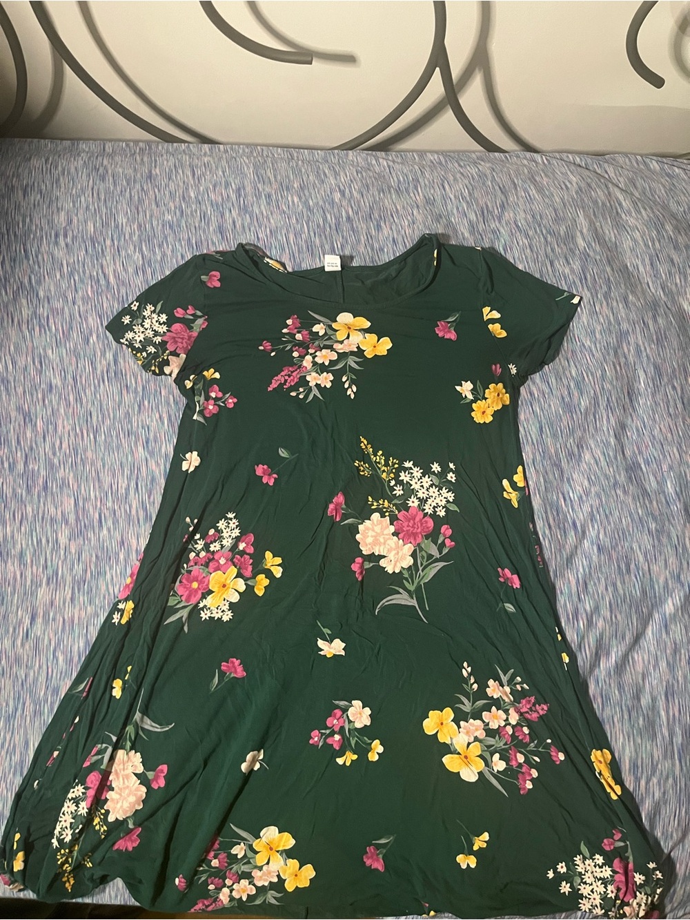 Old Navy green floral print dress women’s size small